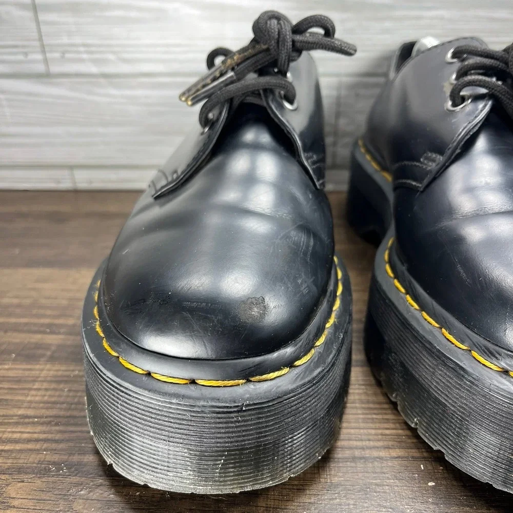 Dr. Martens 25567 Quad Platform Black Shoes - M 7 - W 8